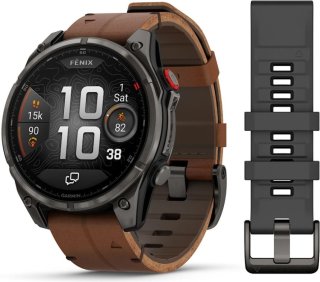 Смарт-часы Garmin Fenix 8 Pro 47 мм черный-коричневый + подарок