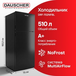 Холодильник DAUSCHER DRF-702NFBL черный