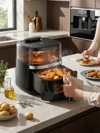 Аэрогриль KONKA KKZG-6000S 6 л черный