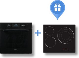 Духовой шкаф Midea MO69000GB черный + варочная поверхность Midea MCH-B633SC
