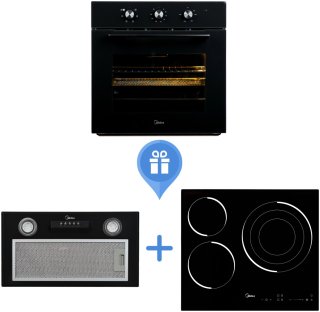 Духовой шкаф Midea MO12000 GB черный + подарок