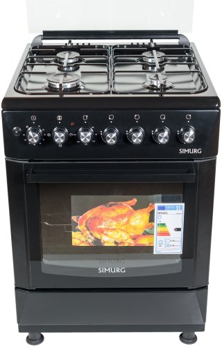 Кухонная плита SIMURG FK6406 GAZB чёрный