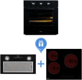 Духовой шкаф Midea MO12000 GB + MCH-B632CK + MH60I300 B черный