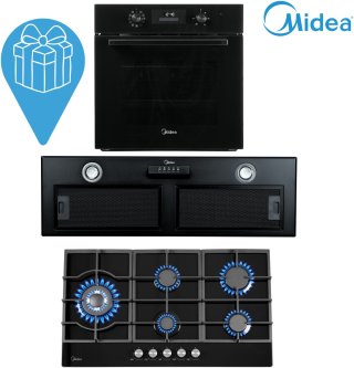 Духовой шкаф Midea MO69000 GB+MH90I400 B+MG90L95GB черный