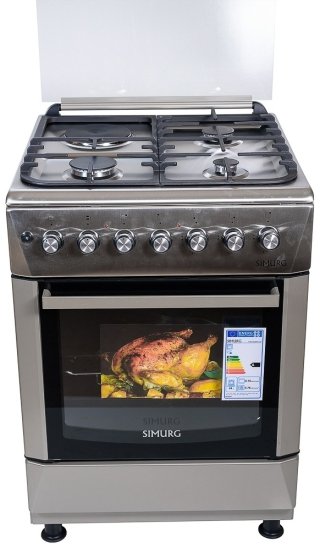 Кухонная плита SIMURG FK6316 GAZM-LUXE серебристый