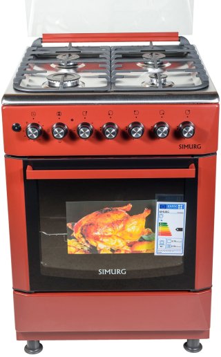 Кухонная плита SIMURG FK6406 GAZC-LUXE красный