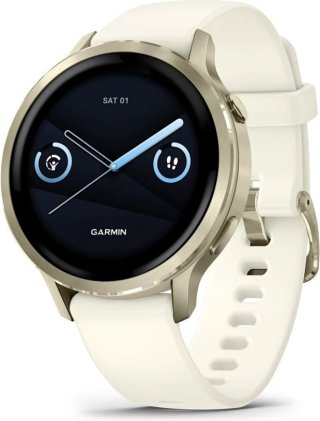 Смарт-часы Garmin Venu 4s 41 мм золотистый-белый