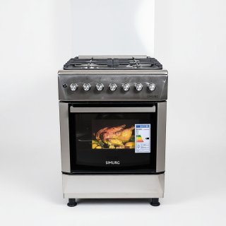 Кухонная плита SIMURG FK6406 GAZM LUXE серебристый