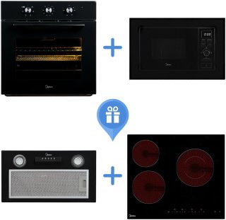 Духовой шкаф Midea MO12000 GB черный + подарок