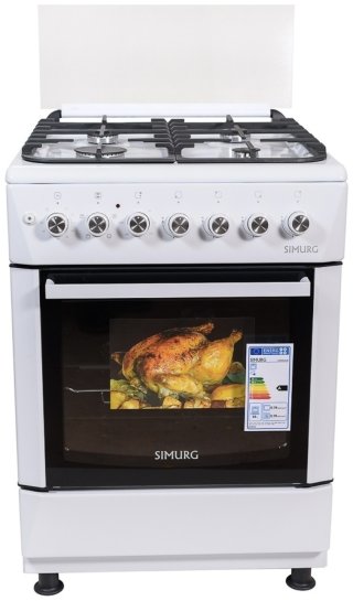 Кухонная плита SIMURG 6406 GAZ белый