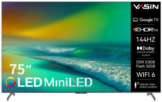 Телевизор Yasin 75M10 Pro 191 см черный