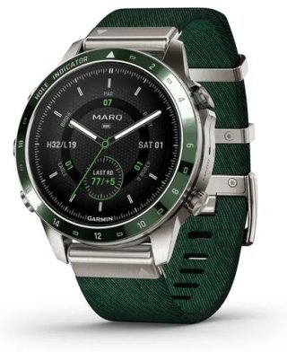 Смарт-часы Garmin MARQ Golfer Gen 2 серебристый-зеленый-зеленый